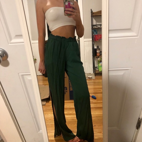 Adore Me Pants - Fit and flare green pants